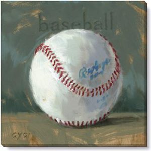 Authentic Models Baseball Canvas Wall Art, Small